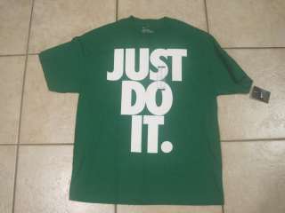 Nike Just Do It Green White Air Tee Shirt T Top XL NWT  