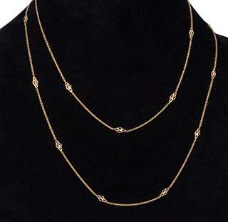 Leslie Greene 18K Gold &Diamond Necklace  Retail  