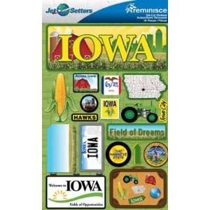  Jetsetters Iowa Die Cut Stickers Arts, Crafts & Sewing
