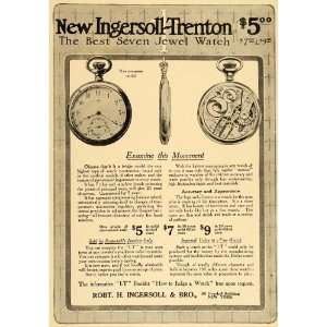   Ad Ingersoll Trenton Seven Jewel Watch   Original Print Ad Home