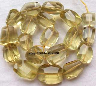 15 21mm natural lemon quartz baroque faceted Beads 16  