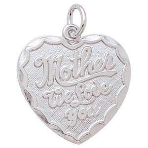    Rembrandt Charms Mother We Love You Charm, 14K White Gold Jewelry