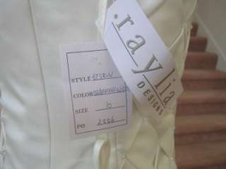 BRAND NEW NWT Raylia 5738w White Wedding Dress Bridal Gown sz 10 