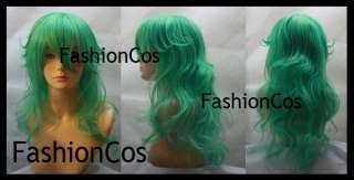 wig neil emerald cosplay party wig long wavy bleach  