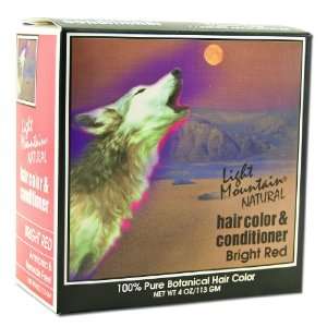 Light Mountain Natural Hair Color and Conditioner Kit Bright Red 4 oz