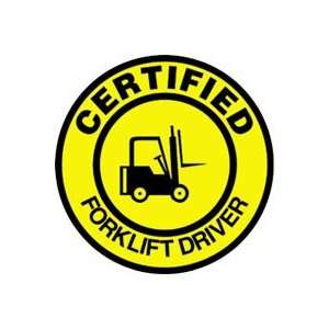 Labels CERTIFIED FORKLIFT DRIVER W/ GRAPHIC 2 1/4 Adhesive Vinyl