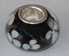 NEW 925,Murano glass forget me knot bead,f/most,1.6 gr  