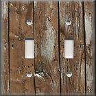Light Switch Plate Cover   Wall Decor   Rustic   Image Brown Wood 