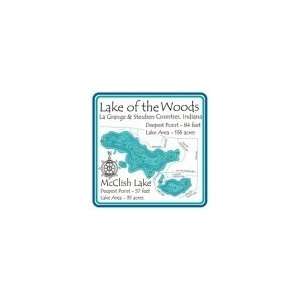  Lake Of The Woods 4.25 Square Absorbent Coaster Kitchen 