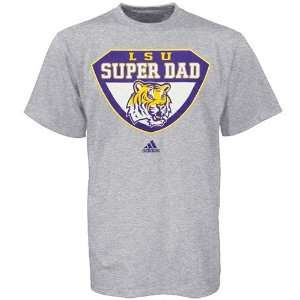  adidas LSU Tigers Ash Super Dad T shirt