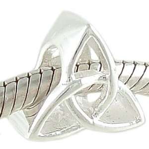   Triquetra Celtic Knot Bead fits European Charm Bracelet Jewelry