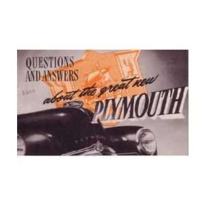    1949 PLYMOUTH Question Answer Sales Brochure Book Automotive