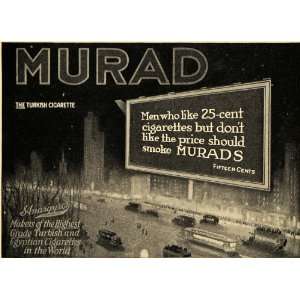   Murad Turkish Cigarette Night City   Original Print Ad