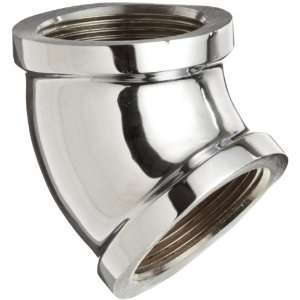 Chrome Plated Brass Pipe Fitting, 45 Degree Elbow, 1/4 NPT Female 