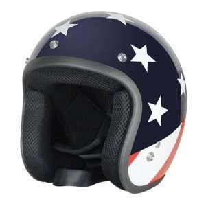  Rebel Helmets   Rebel Classic Open Face Helmet American 