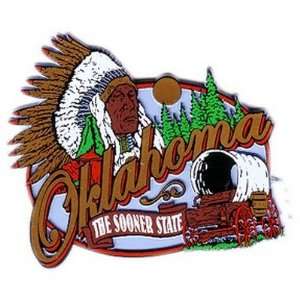  Oklahoma Magnet 2D Oval Collage W/Script Case Pack 72 