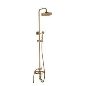  Contemporary Wall Mount Ti PVD Shower Faucet Set