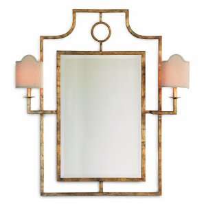  Doheny Hollywood Regency Bamboo Gold Leaf Mirror With 