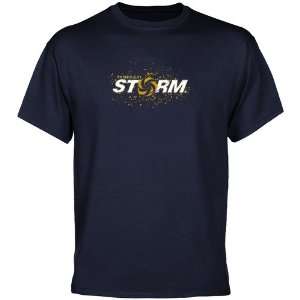 Tampa Bay Storm Navy Blue Scribble Sketch T shirt  Sports 