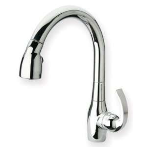 Metrohaus Pull out Spray Single Hole Kitchen Faucet with Curved Lever 