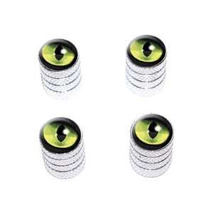  Cat Green Eye   Tire Rim Valve Stem Caps   Aluminum 
