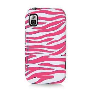   MB508 PINK WHITE ZEBRA STRIPE PATTERN CASE Cell Phones & Accessories
