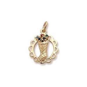  Rembrandt Charms Christmas Stocking Charm, 22K Yellow Gold 