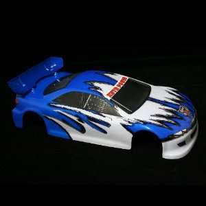  1/10 200mm Onroad Car Body Blue And White Sports 