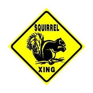  SQUIRREL CROSSING sign * street animal zoo