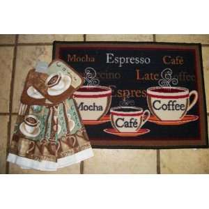 126796716 Coffee Mocha Cafe18 X 26 Kitchen Rug With Matching  