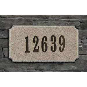   in Sand Natural granite plaque w/Engraved Numbers