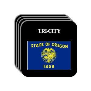 US State Flag   TRI CITY, Oregon (OR) Set of 4 Mini Mousepad Coasters