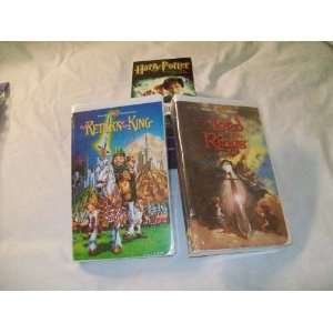  vhs set of 3 harry potter and hobbit 