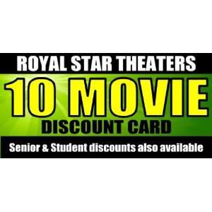  3x6 Vinyl Banner   Royal Star Theaters 10 Movie 
