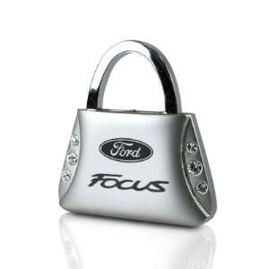Ford Focus Clear Crystals Purse Shape Auto Key Chain