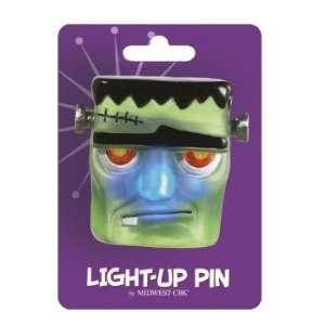   Pack of 24 Light Up Frankenstein Halloween Decor Pins