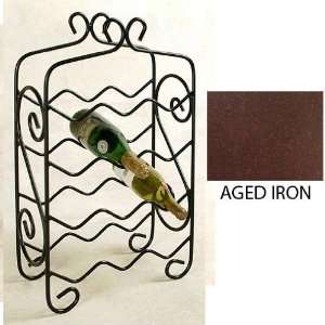  12 Bottle Wine Rack Wrought Iron Aged Iron (Aged Iron) (16 