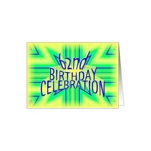    62nd Birthday Party Invitation Bright Star Card Toys & Games