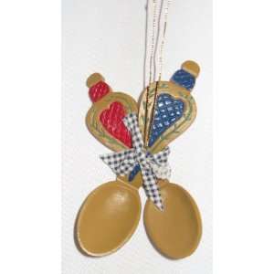  Pennsylvania Dutch Style Wooden Spoons Ornament 