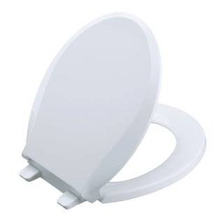 KOHLER K 4639 0 Cachet Quiet Close Round Front Toilet Seat, White by 