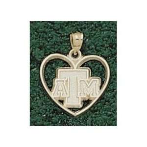  Anderson Jewelry Texas A&M Aggies In Heart 5/8 Gold Charm 