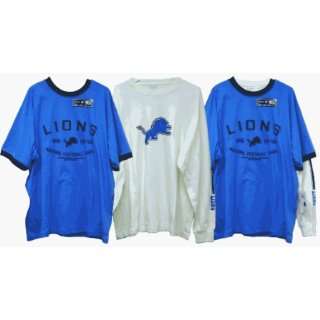  Detroit Lions Short/Long Sleeve T Shirt Combo Sports 