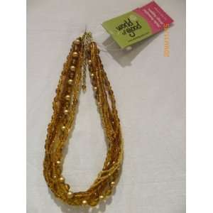  World of good brown multi strand necklace 