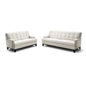  1287 8143 Adair Series White Leather Modern Sofa