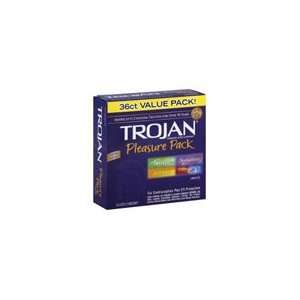  Trojan Pleasure Pack Lubricated Latex Condoms, 36.0 CT (2 