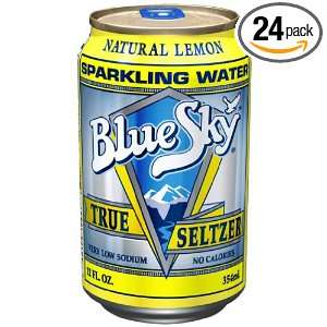 Blue Sky Lemon Seltzer, 12 Ounce Cans Grocery & Gourmet Food