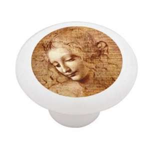 Female Head Study by Da Vinci Decorative High Gloss Ceramic Drawer 