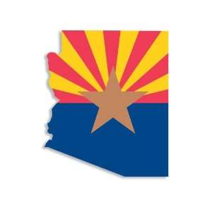  Arizona Shaped Arizona State Flag Sticker 