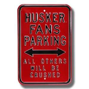  NCAA Nebraska Cornhuskers Red Parking Sign