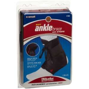  Mueller Soft Ankle Brace with Straps, X Small, 1 Count 